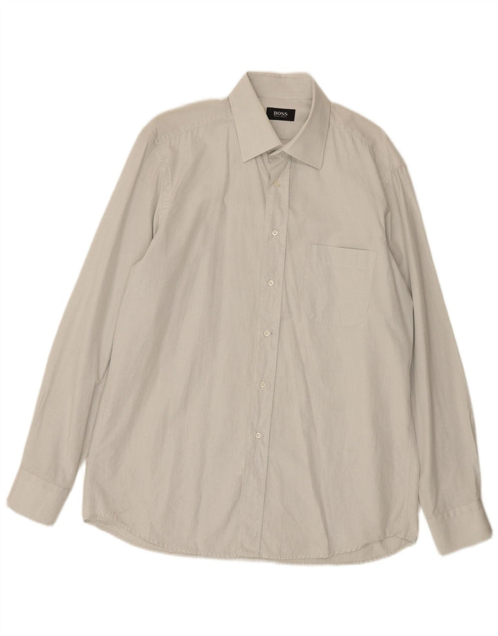 HUGO BOSS Mens Shirt Size 41 16 Large White Check