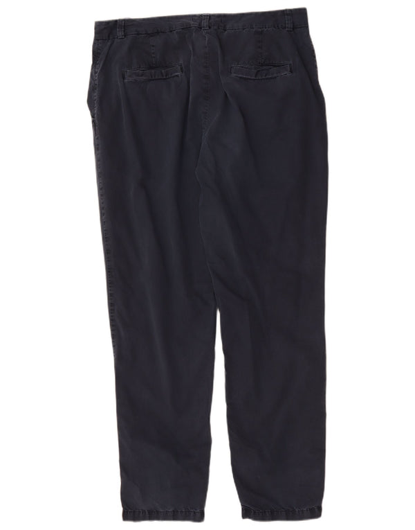 Marks & Spencer Pantalon chino fuselé pour femme UK 14 Large W34 L29 Bleu marine
