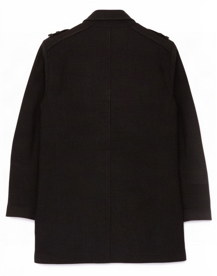 Ted Baker Abrigo militar para hombre Talla 4 Grande Lana gris