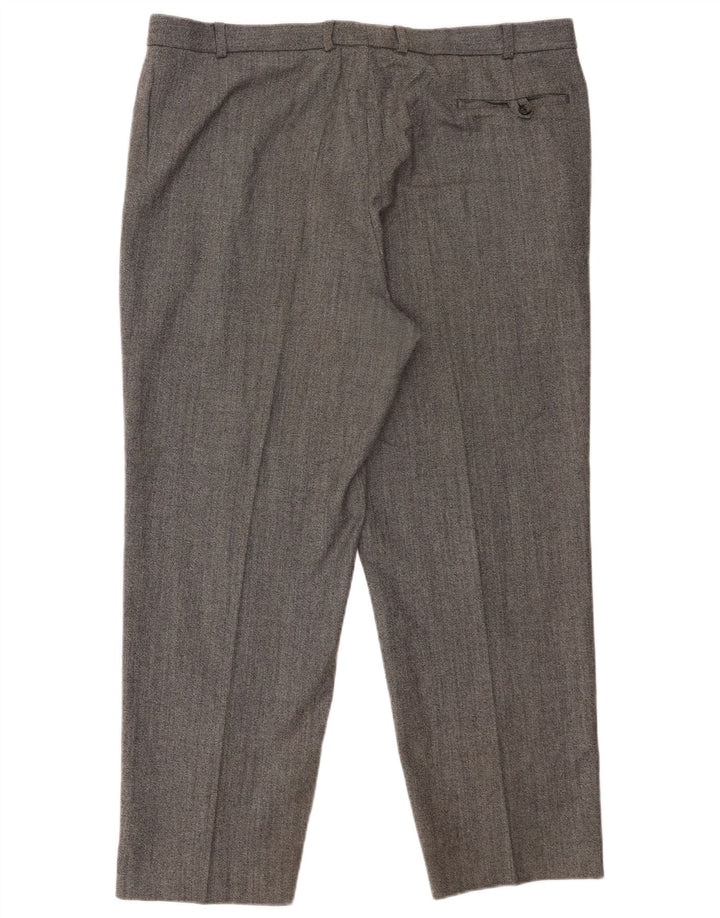 Marks & Spencer Mens St. Michael Straight Suit Trousers W40 L29 Grey Wool