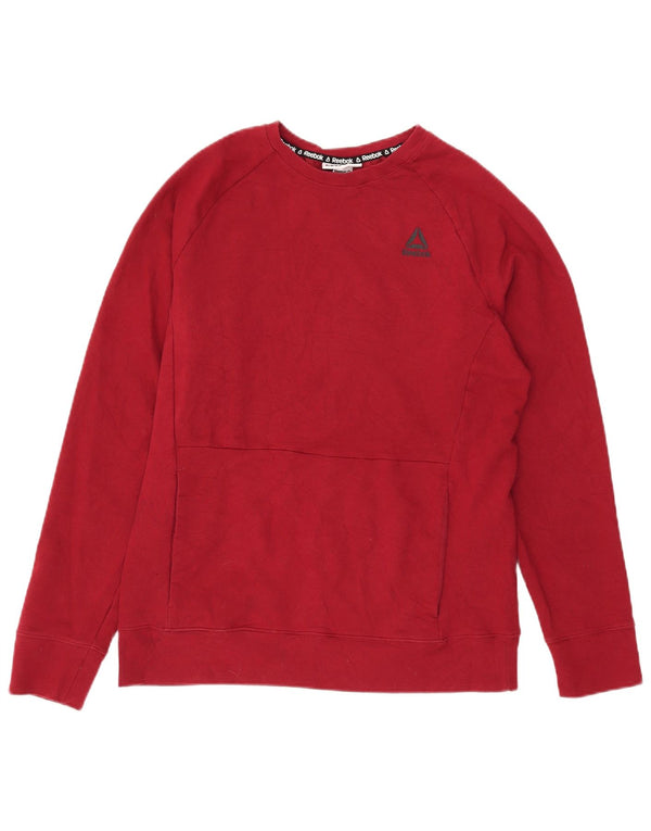Reebok Herre sweatshirt Jumper Medium Rød Bomuld