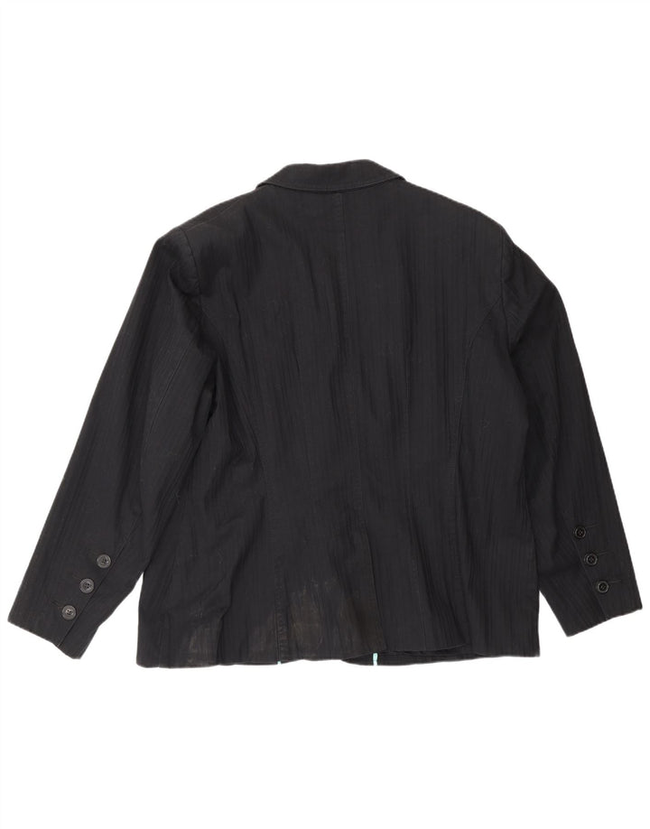 Marks & Spencer Mens 2 Button Blazer Jacket UK 22 3XL  Black Cotton