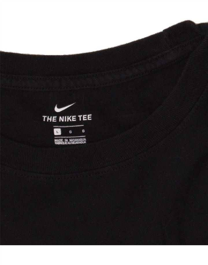 NIKE Womens Graphic Top Long Sleeve UK 16 Large Black Vintage Nike and Second-Hand Nike from Messina Hembry 