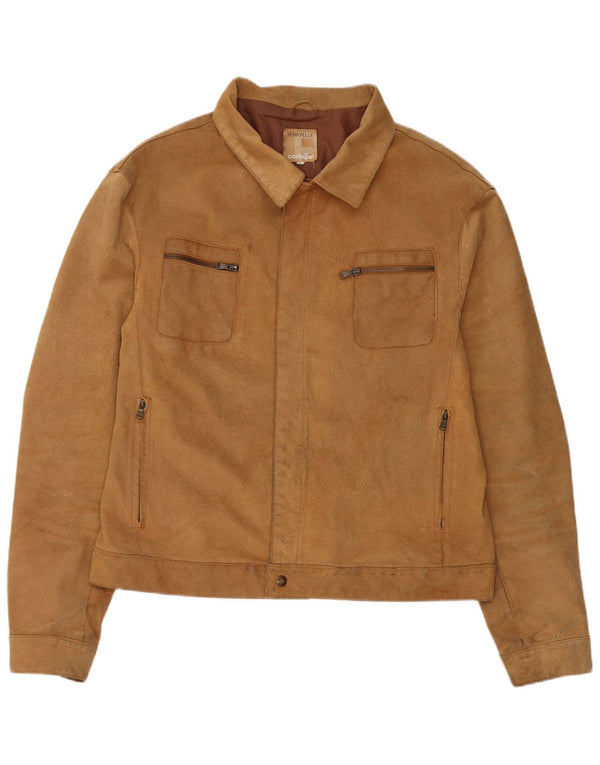 Jaqueta masculina de camurça Conbipel IT 56 2XL couro bege