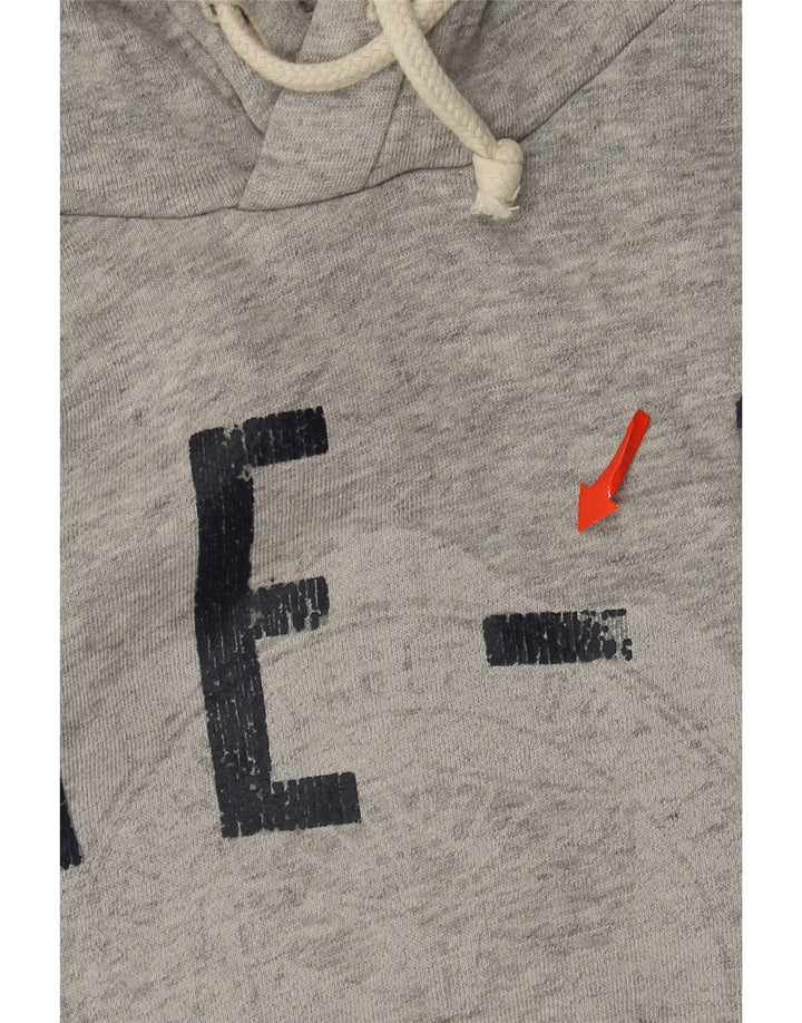 American Eagle Herre grafisk hættetrøje Jumper Medium Grey Bomuld