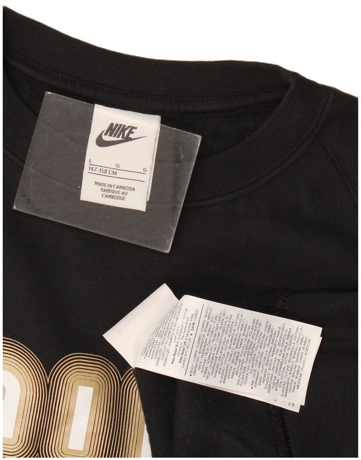 Nike Boys Air Graphic Sweatshirt Jumper 12-13 år Stor sort polyester
