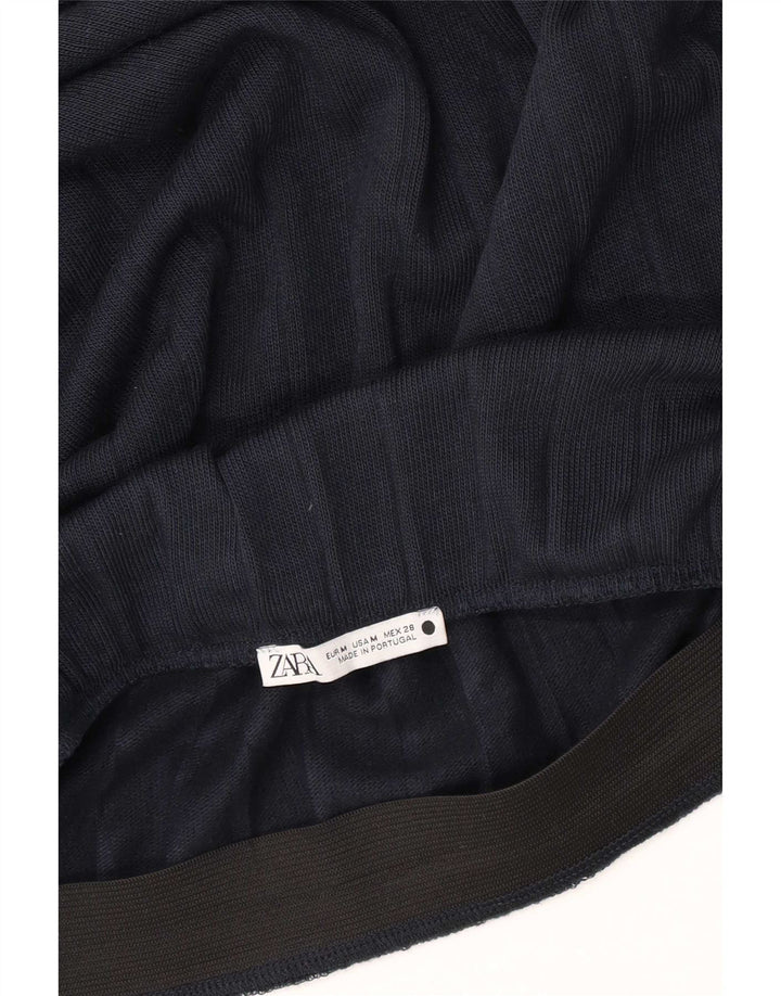 Zara Womens Midi Skirt Medium W28 Navy Blue