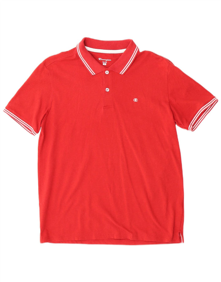 Champion Mens Easy Fit Polo Shirt Medium Red
