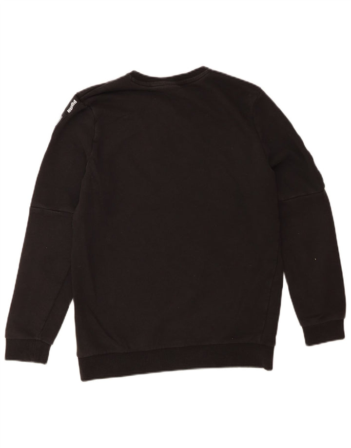 PUMA Mens Graphic Sweatshirt Jumper Small Black Cotton