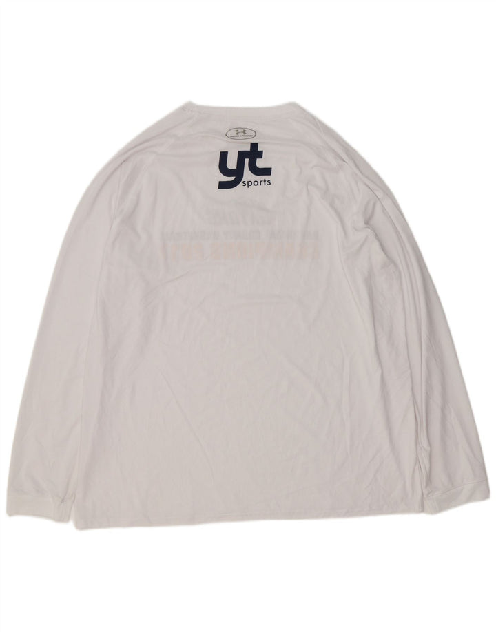 UNDER ARMOUR Mens Graphic Top Long Sleeve 2XL White