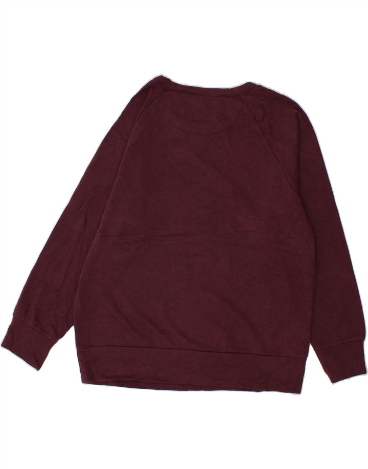 EDDIE BAUER Womens Sweatshirt Jumper UK 16 Large Maroon Polyester Vintage Eddie Bauer and Second-Hand Eddie Bauer from Messina Hembry 