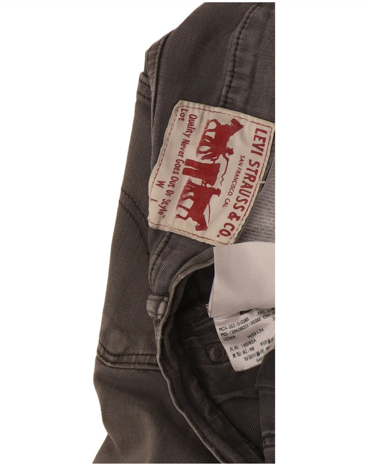 Levi's Mens Skinny Jeans W32 L34 Grey Cotton