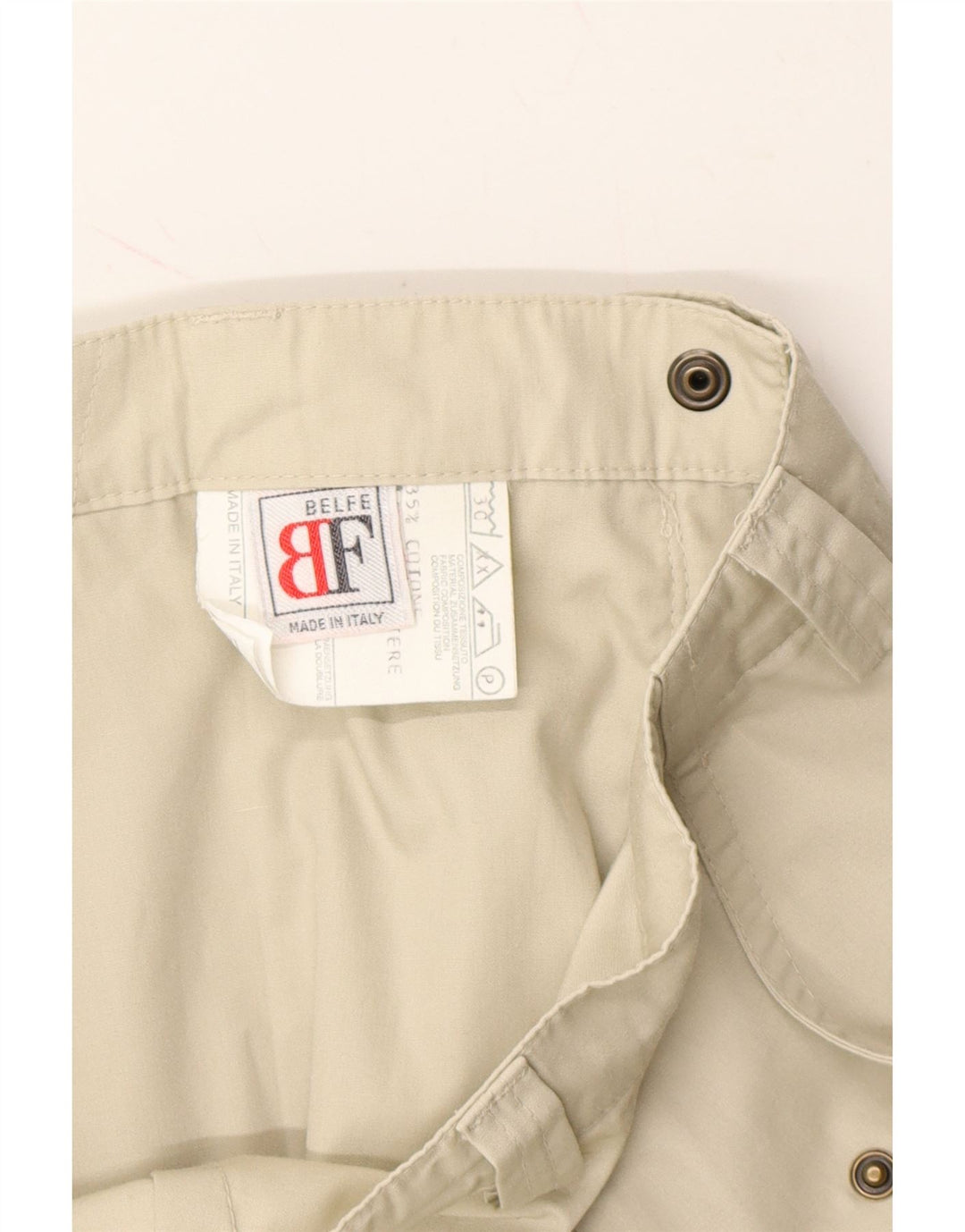 BELFE Womens Capri Cargo Trousers W24 L18 Beige Cotton Vintage Belfe and Second-Hand Belfe from Messina Hembry 