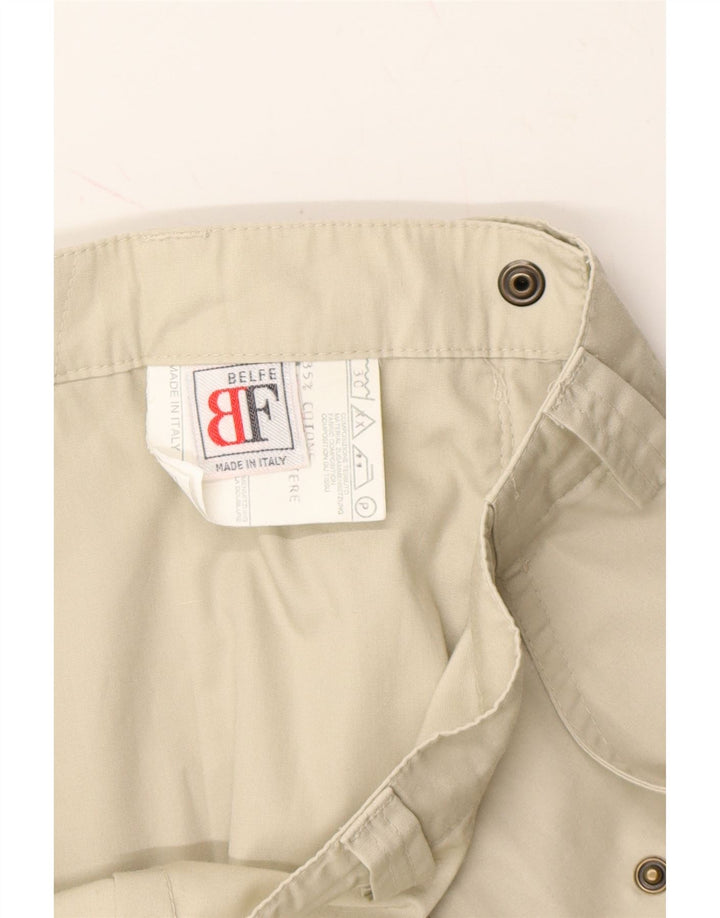 BELFE Womens Capri Cargo Trousers W24 L18 Beige Cotton Vintage Belfe and Second-Hand Belfe from Messina Hembry 