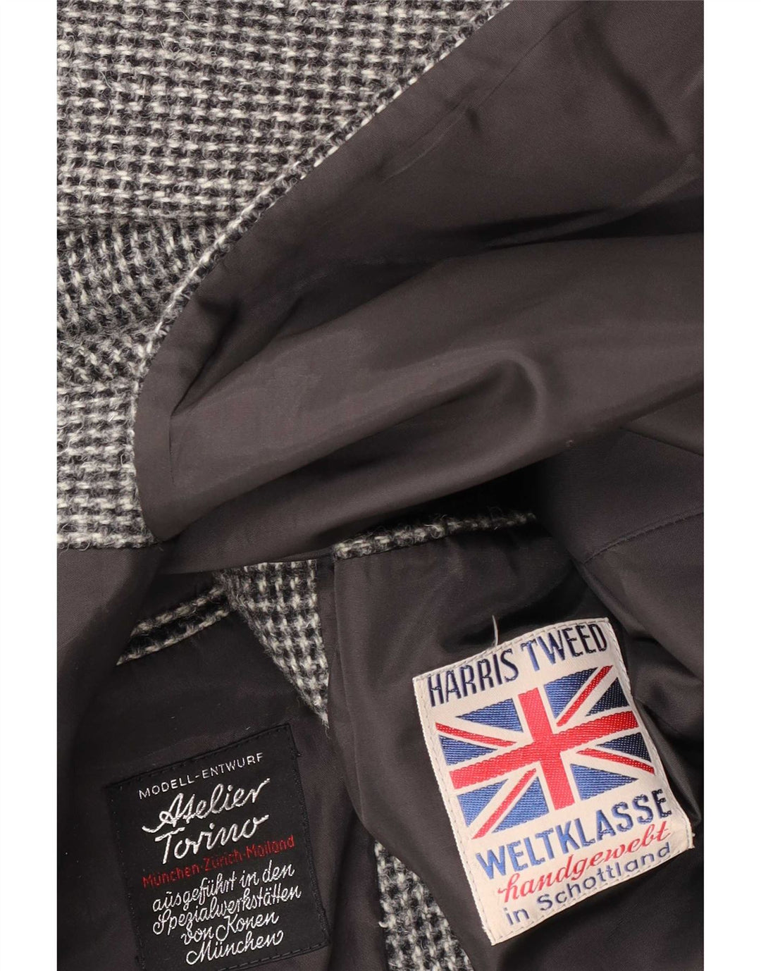 Harris Tweed Chaqueta tipo blazer de 2 botones para hombre UK 38 Medium Grey Check