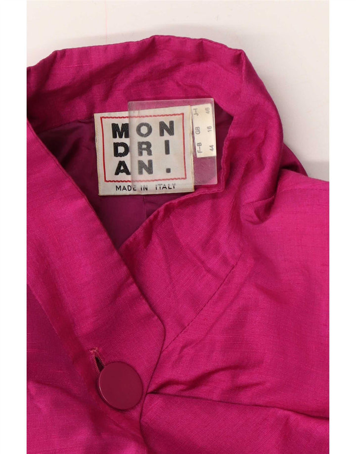 Sobretudo feminino Mondrian grande tamanho UK 16 grande rayon rosa
