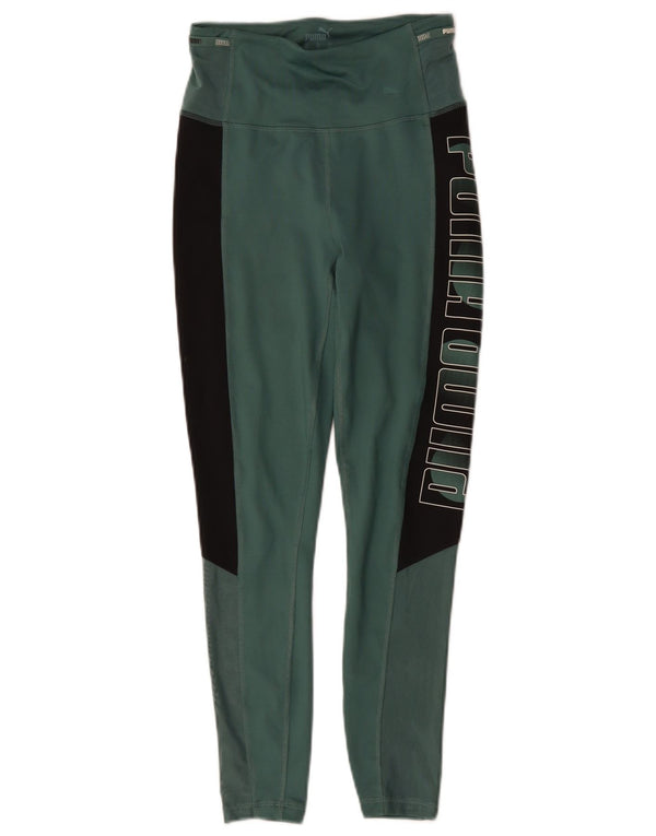 Puma Grafiske Leggings til kvinder UK 6 XS Grøn Colourblock Polyester