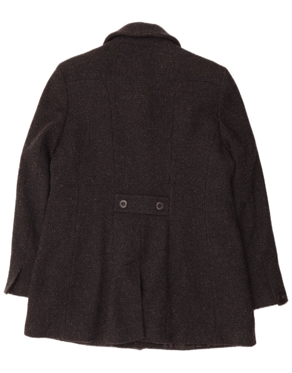 Laura Ashley Womens Overcoat UK 12 Medium Grey Wool