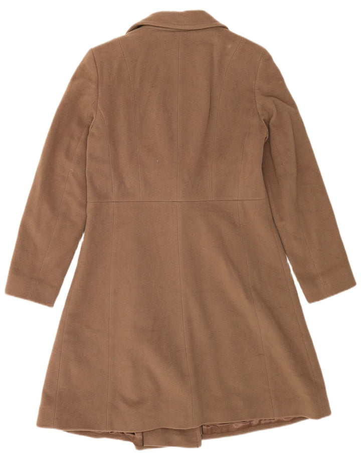 Marks & Spencer Womens Overcoat UK 10 Small Beige Wool