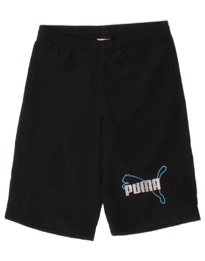 PUMA Boys Graphic Sport Shorts 7-8 Years  Black Polyester Vintage Puma and Second-Hand Puma from Messina Hembry 