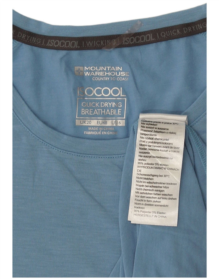 Mountain Warehouse Womens IsoCool T-Shirt Top UK 20 2XL Blue Polyester