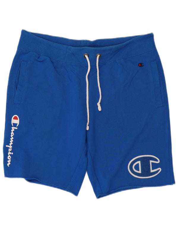 Pantaloncini sportivi grafici da uomo Champion grandi in cotone blu