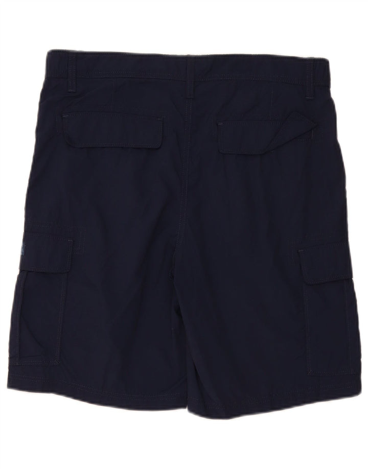 IZOD Herre Salt Water Cargo Shorts W32 Medium Navy Blue Polyamid