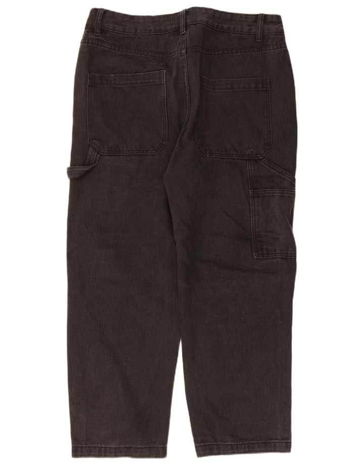 Scout Mens Cargo Straight Jeans W34 L26 Black Cotton