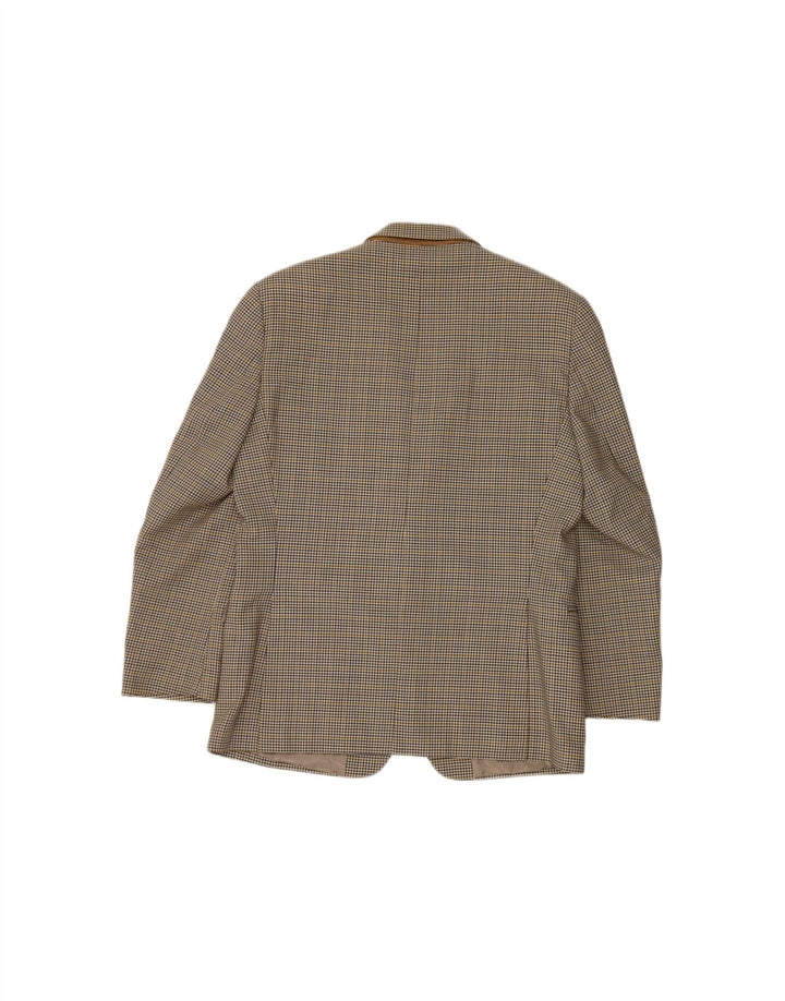 MARLANE Mens 2 Button Blazer Jacket IT 52 XL Grey Houndstooth Vintage Marlane and Second-Hand Marlane from Messina Hembry 