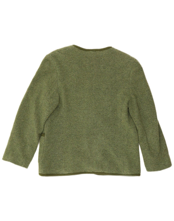 Giacca blazer vintage da donna a 3 bottoni UK 12 verde medio