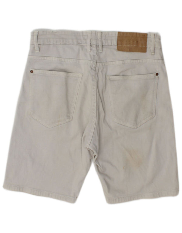 Pantaloncini di jeans da uomo Zara EU 40 medi W30 cotone beige