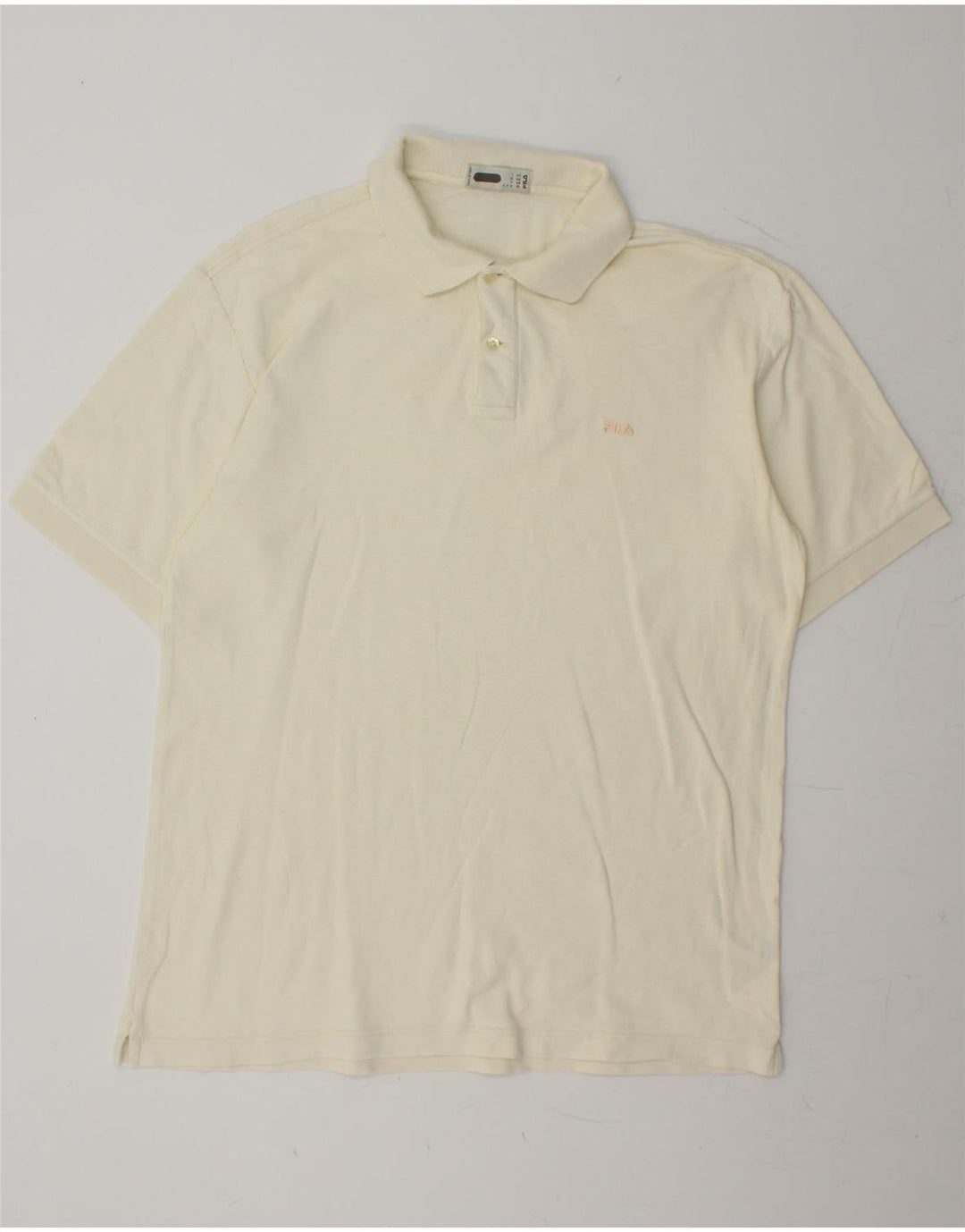 FILA Mens Polo Shirt IT 56 2XL Off White Vintage Fila and Second-Hand Fila from Messina Hembry 