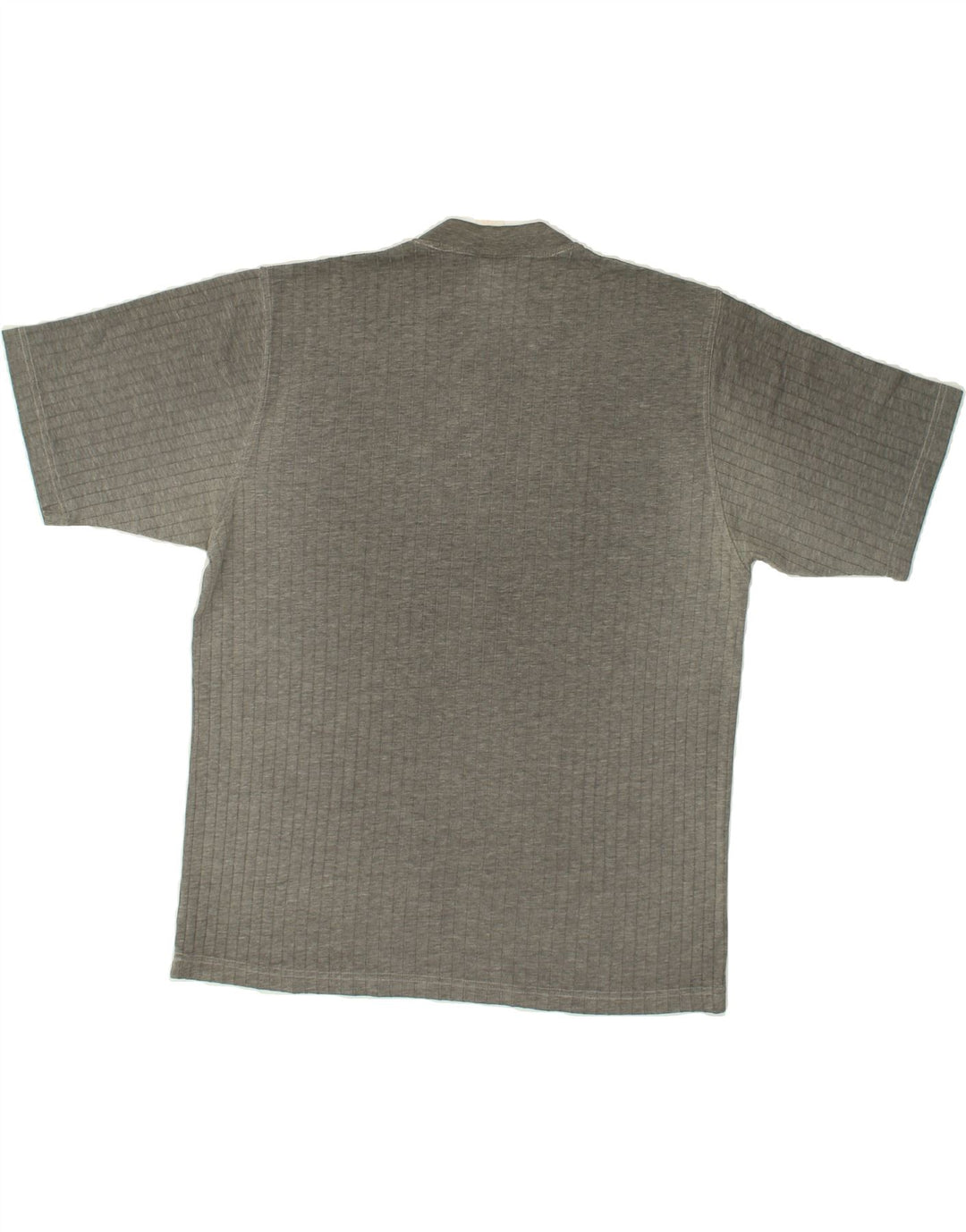 ADIDAS Mens T-Shirt Top Large Grey Striped Vintage Adidas and Second-Hand Adidas from Messina Hembry 