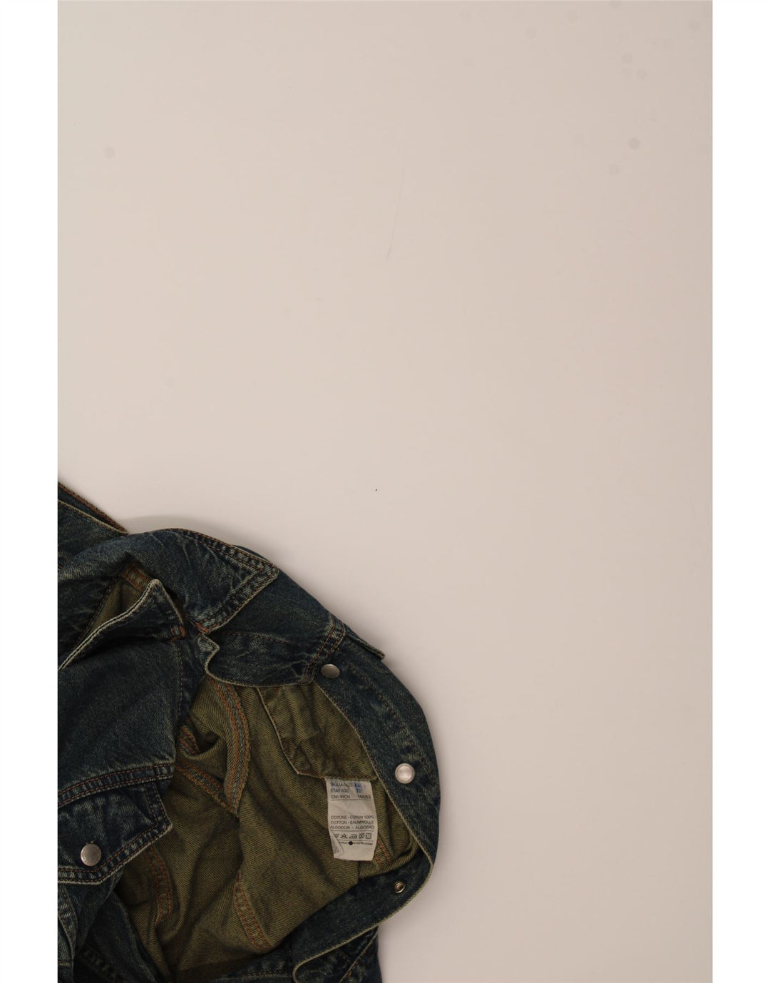 BENETTON Boys Denim Jacket 11-12 Years XL Blue Cotton Vintage Benetton and Second-Hand Benetton from Messina Hembry 