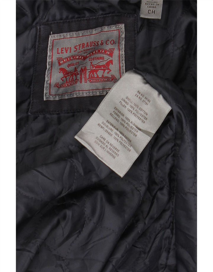 Giacca utility con cappuccio da donna Levi's UK 14 cotone blu navy medio