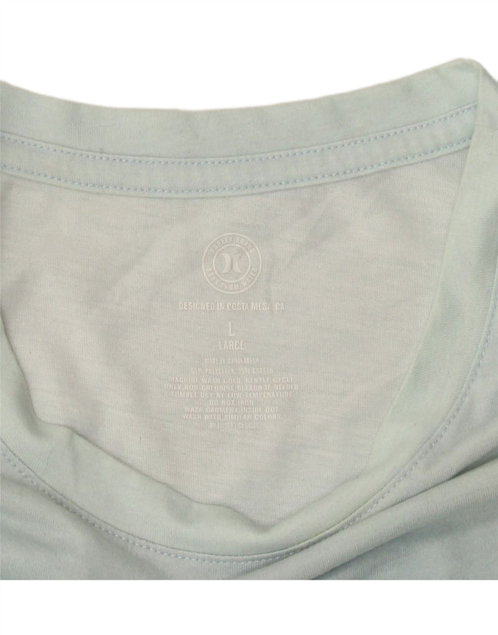Hurley T-Shirt Homme Haut Large Bleu Colorblock Polyester