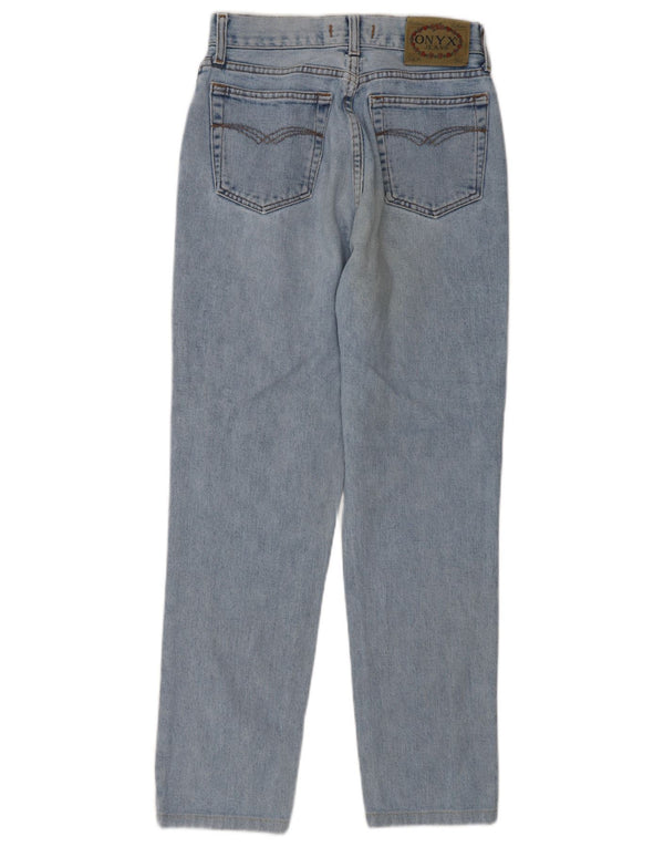 Onyx Damen Tapered High Waist Jeans W29 L28 Blaue Baumwolle