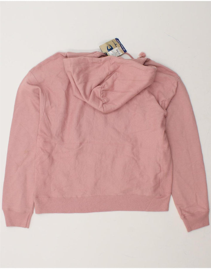 CHAMPION Womens Hoodie Jumper UK 14 Medium Pink Cotton Vintage Champion and Second-Hand Champion from Messina Hembry 