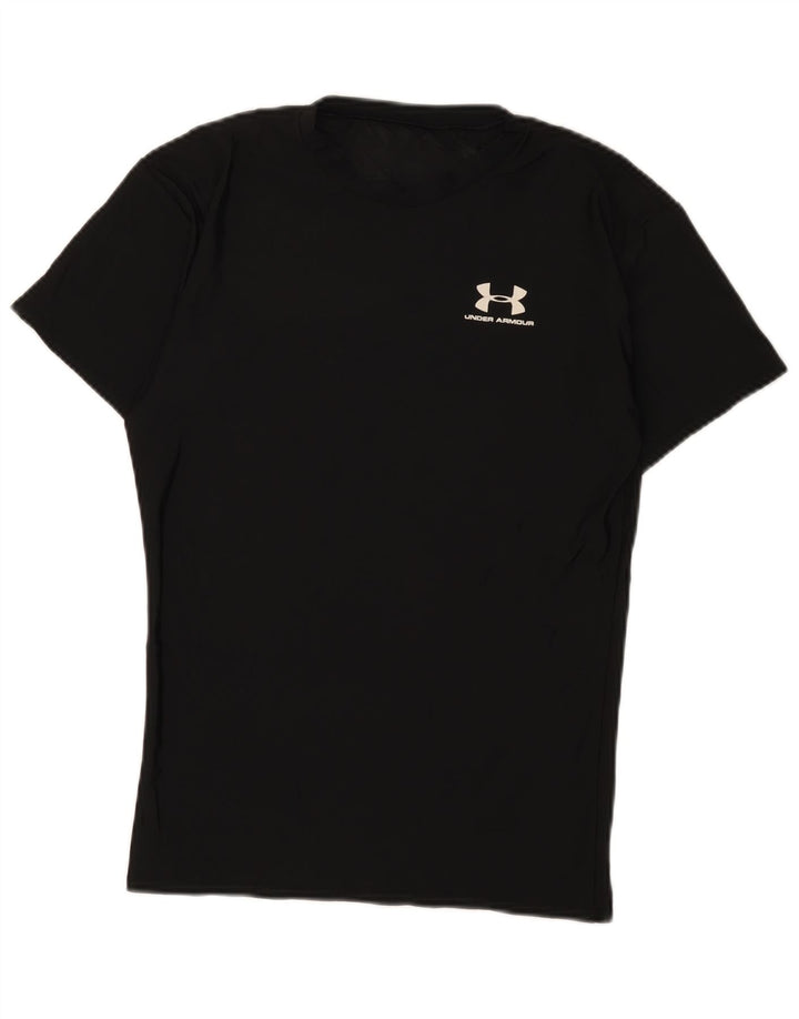 Under Armour Mens T-Shirt Top Small Black Cotton
