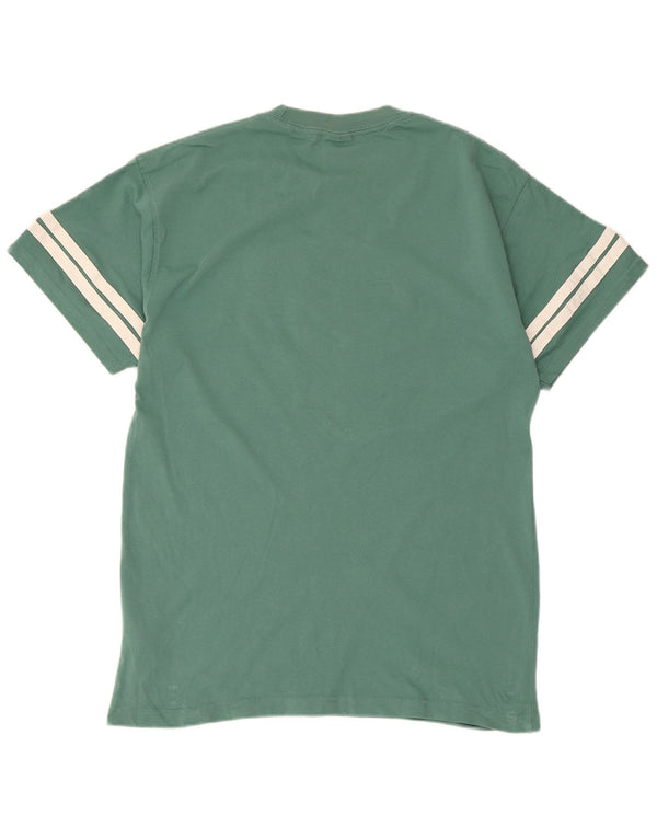 Nike Mens Graphic T-Shirt Top Medium Green Colourblock Cotton
