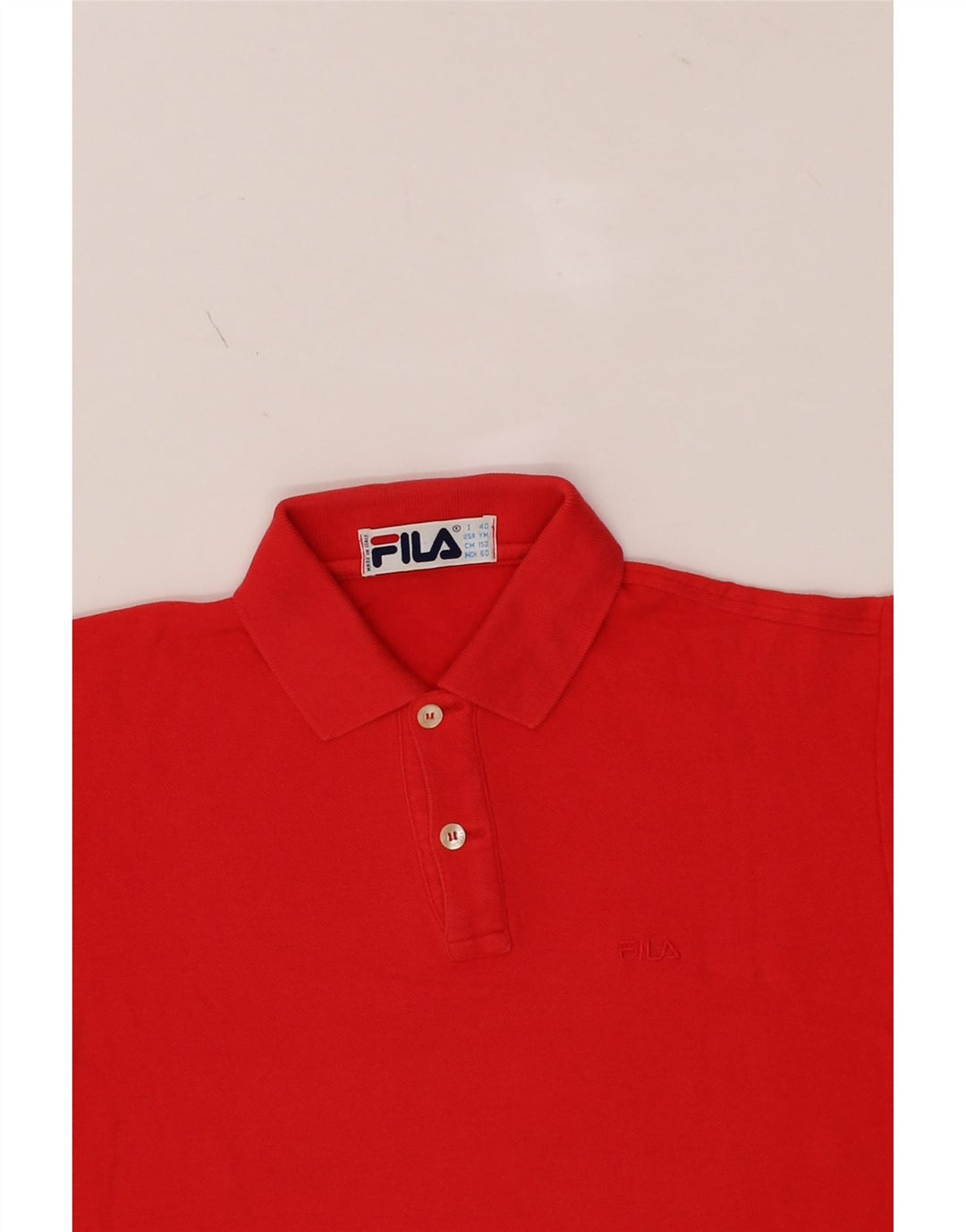 FILA Boys Polo Shirt 10-11 Years Medium Red Cotton Vintage Fila and Second-Hand Fila from Messina Hembry 
