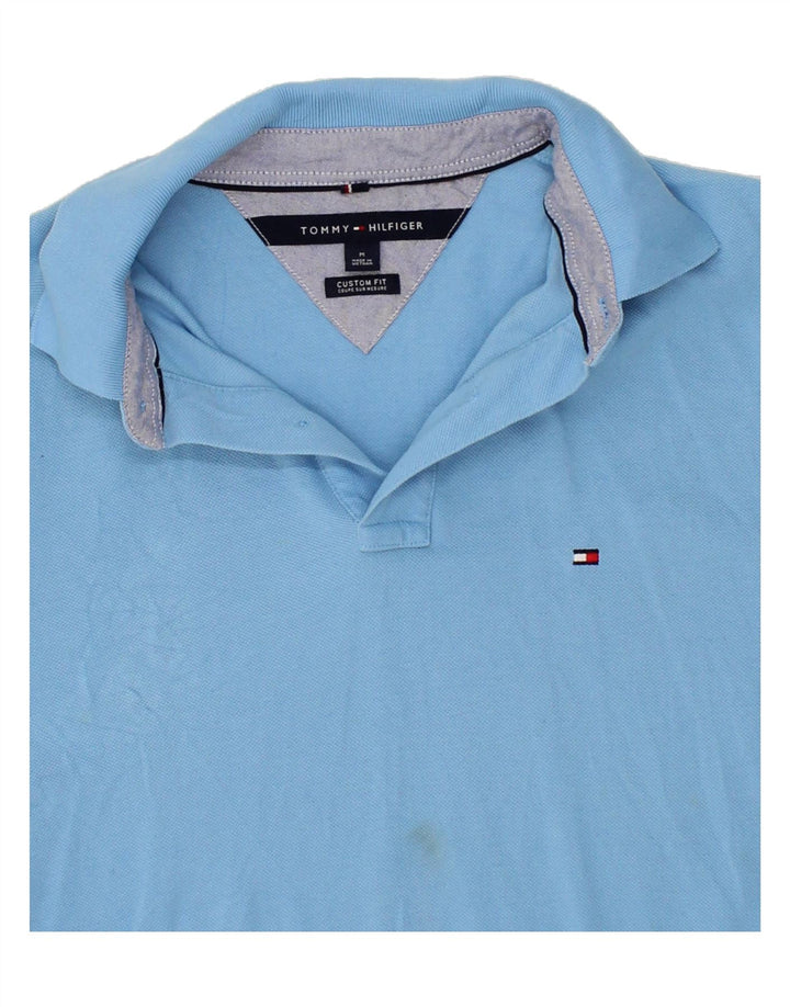 TOMMY HILFIGER Mens Custom Fit Polo Shirt Medium Blue Cotton Vintage Tommy Hilfiger and Second-Hand Tommy Hilfiger from Messina Hembry 