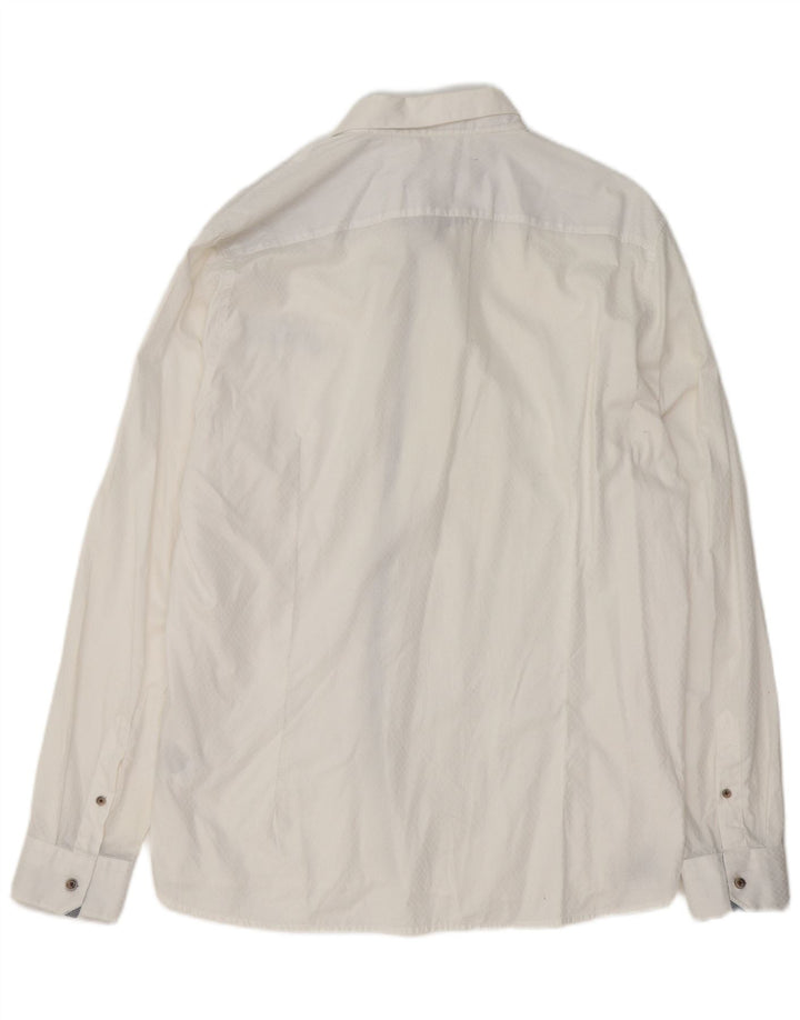 Ted Baker Mens Shirt Size 6 2XL White Cotton