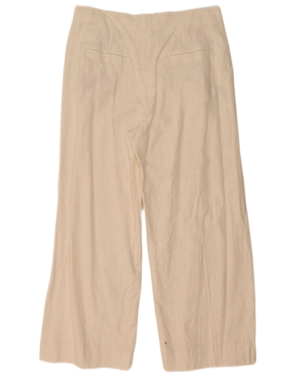 Marks & Spencer Damen Chinohose mit hoher Taille, UK 14, Größe L W34 L27 Off Wh