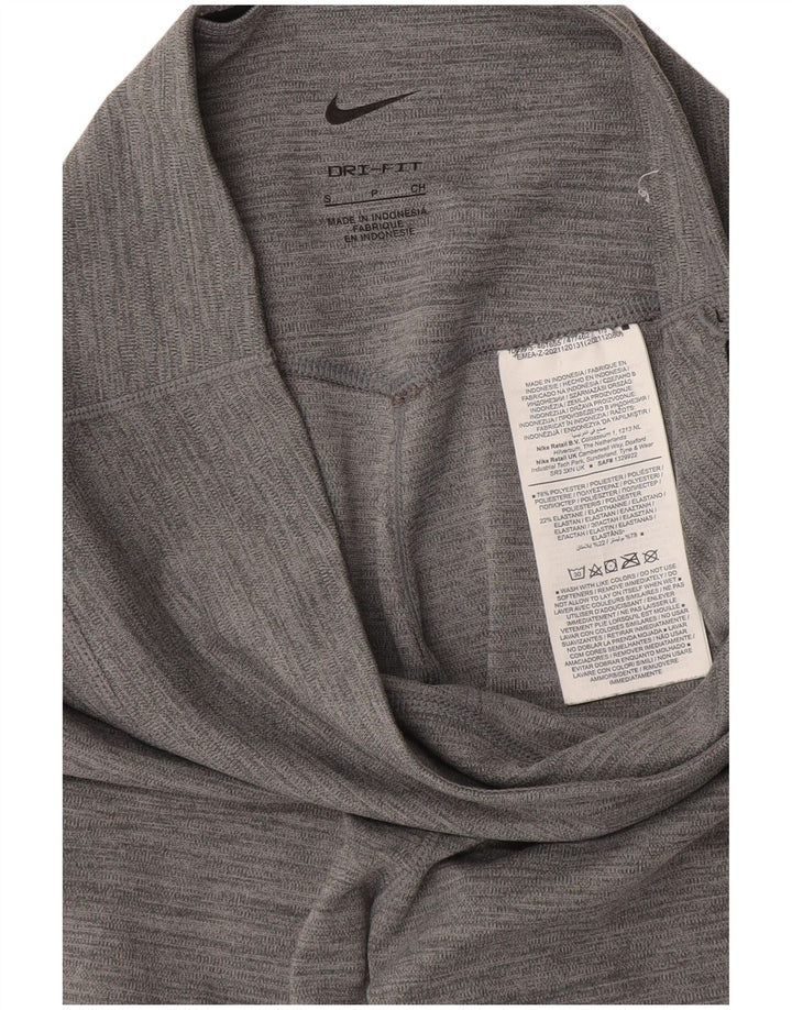 Leggings Nike Dri Fit da donna UK 8 Small Poliestere chiazzato grigio