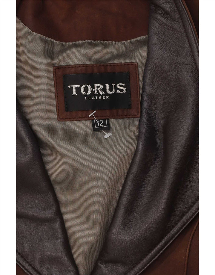 Cappotto in pelle da donna Torus UK 12 Marrone medio