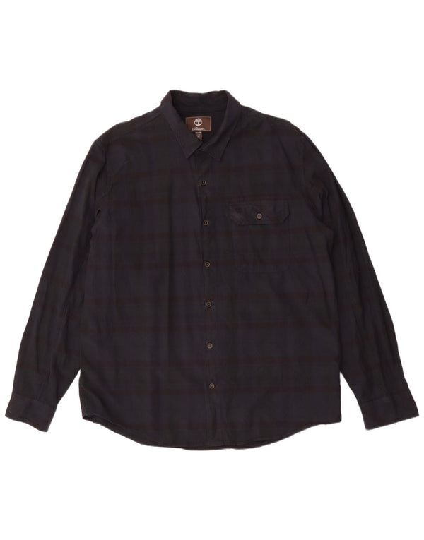 Camicia Timberland da uomo slim fit 2XL cotone a righe blu navy