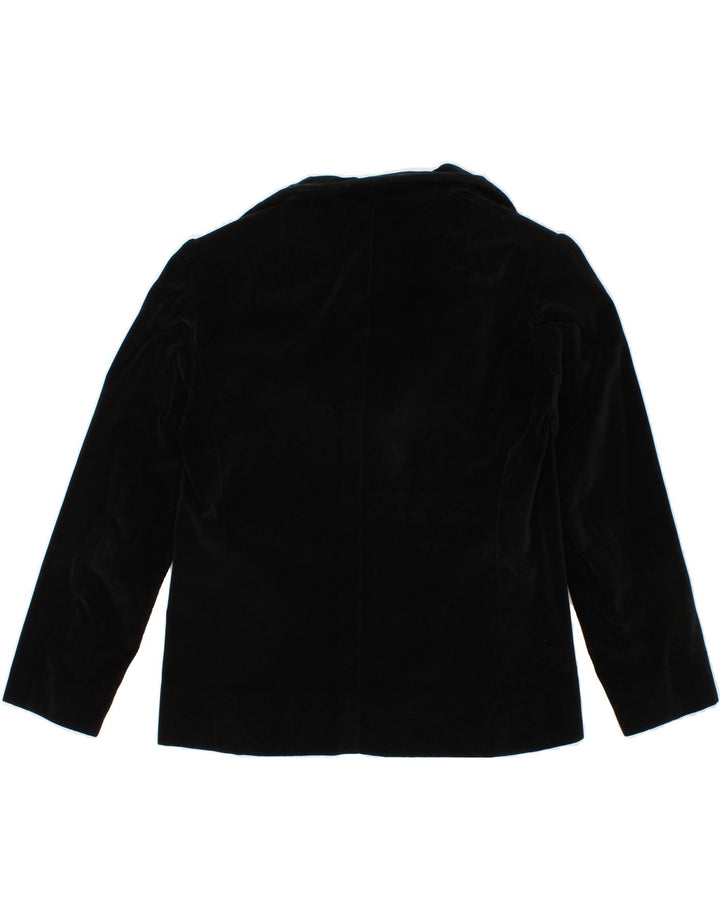 VINTAGE Womens 3 Button Blazer Jacket UK 14 Medium Black Vintage Vintage and Second-Hand Vintage from Messina Hembry 