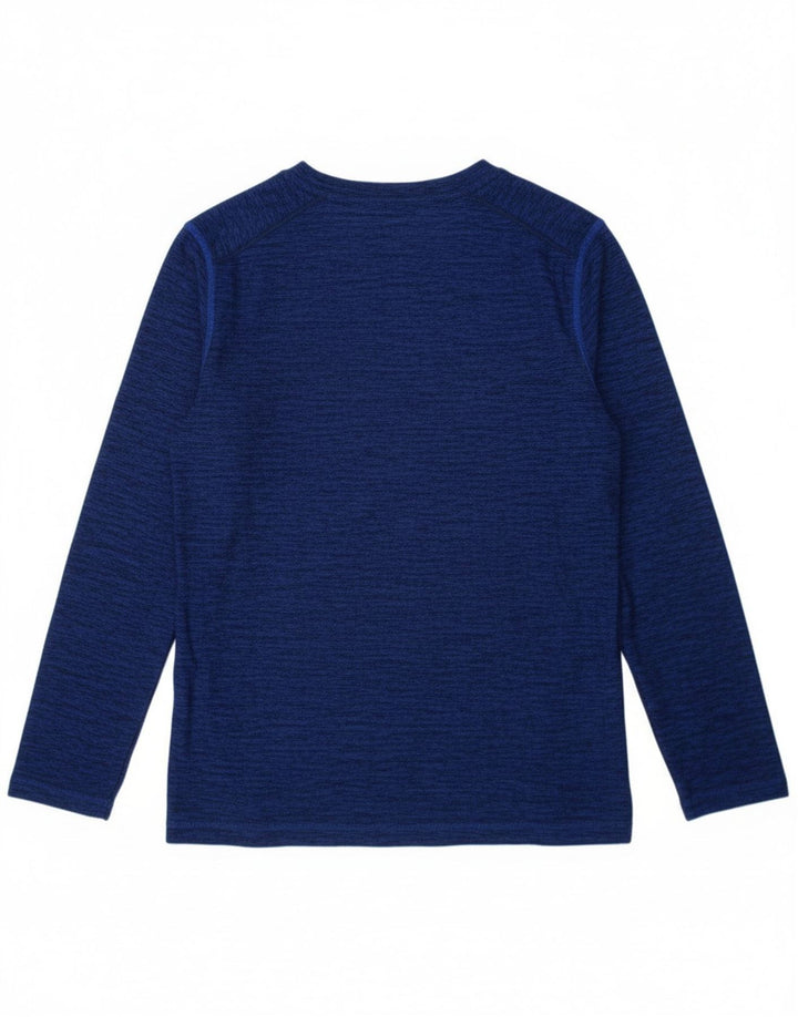 RUSSELL ATHLETIC Boys Dri-Power Top Long Sleeve 7-8 Years Medium Blue