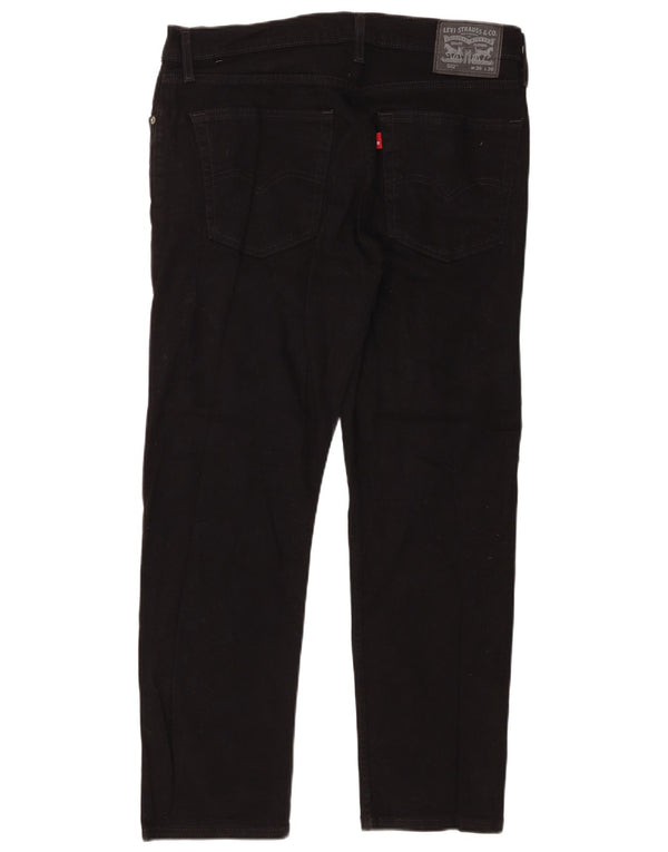 Levi's Mens 502 Tapered Jeans W36 L30 Μαύρο βαμβακερό